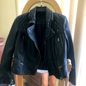 All Saints leather moto jacket size 4